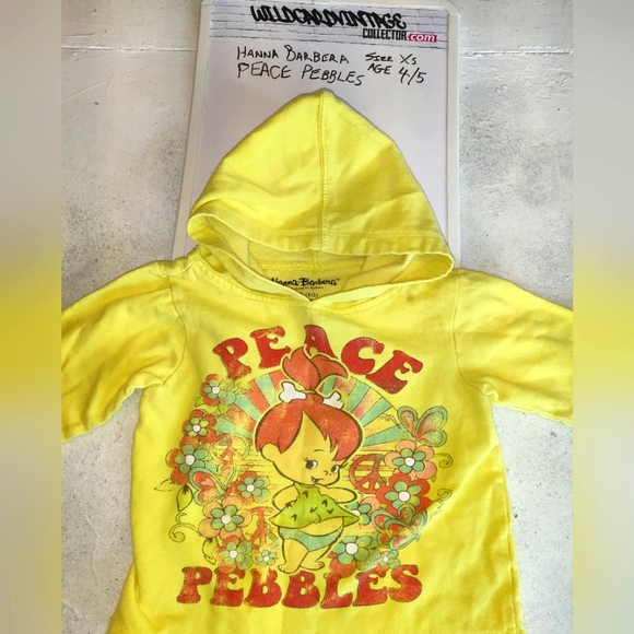 The Flintstone Peace Pebbles hoodie size XS ages 4-5 - Picture 2 of 3